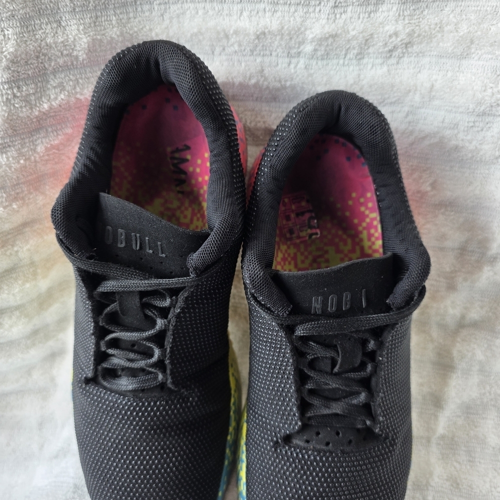 NOBULL Superfabric Unisex Black Sneakers with Colorful Sole - Picture 6 of 9